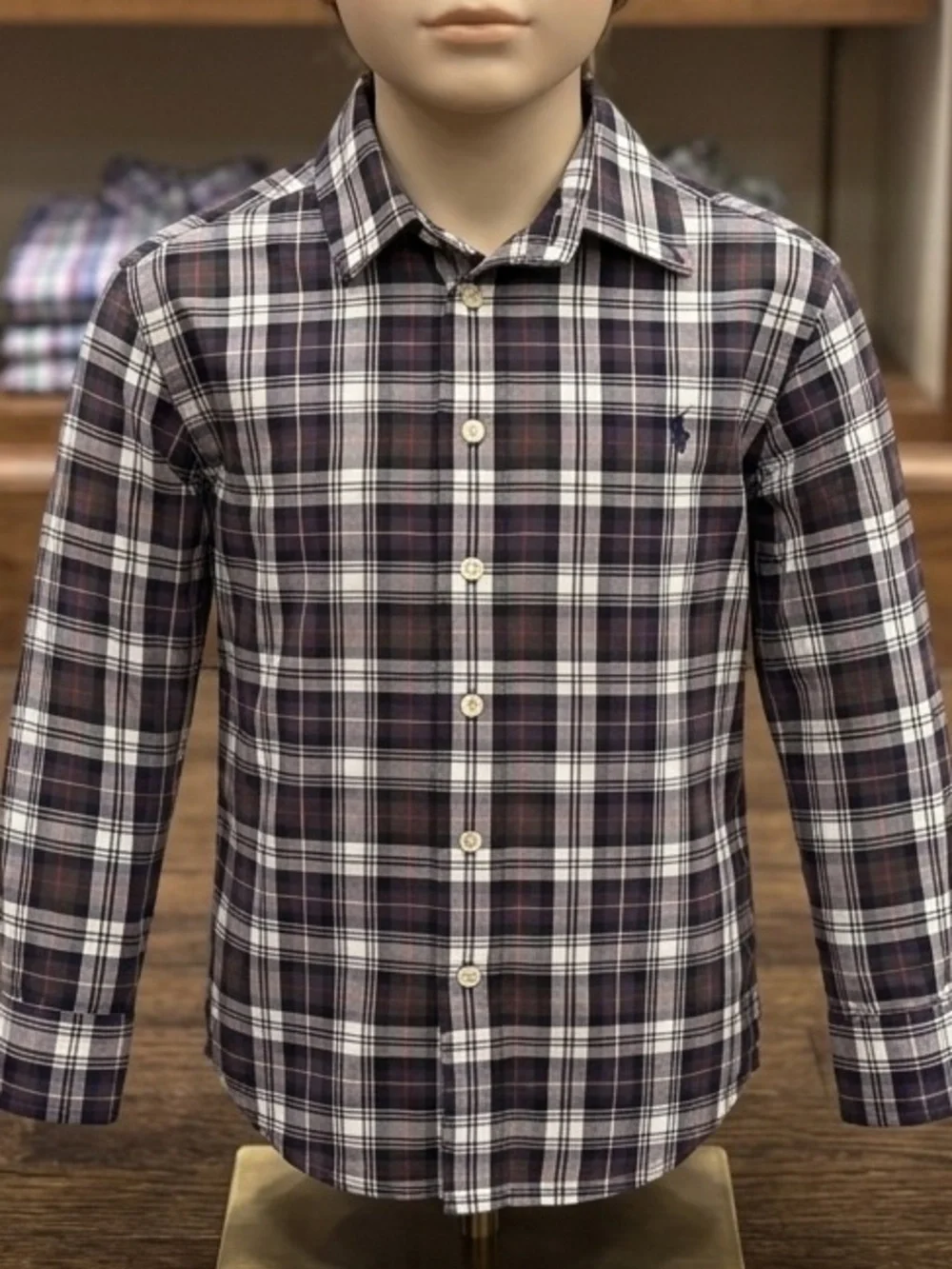 Ralph Lauren kids Plaid Button-Down Shirt size medium 10/12